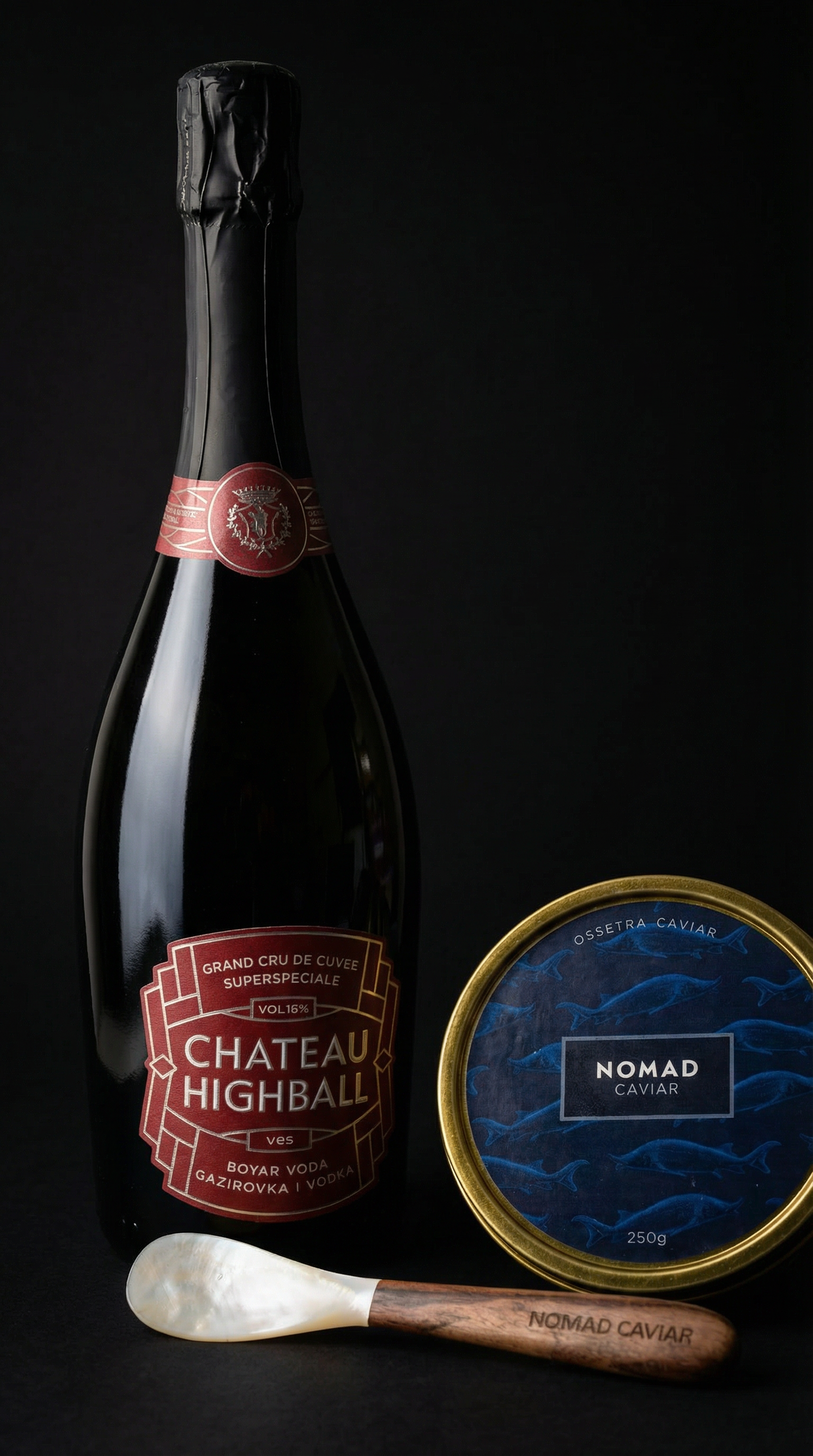 CHATEAU HIGHBALL 250g OSSETRA GIFT SET